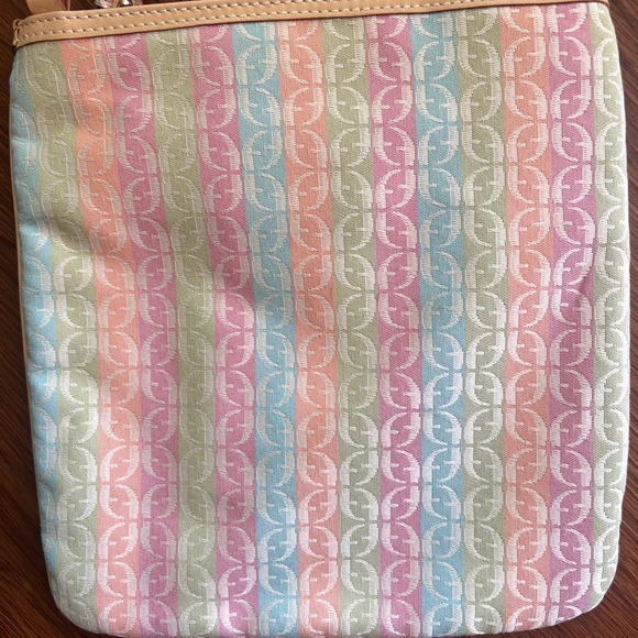 Fossil Multicolor Pastel Signature Canvas Crossbody Bag NWOT - Picture 3 of 10